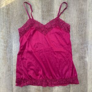 Lace silk v neck